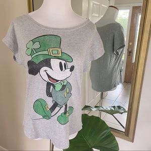 Disney Mickey Mouse St Patrick Irish Graphic Shirt